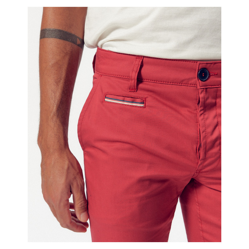 Pantalon Chino Homme Coton Biologique Rouge
