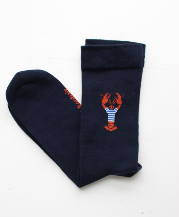 Chaussettes Made In France Homme Bio Caspar Homard- La Gentle Factory