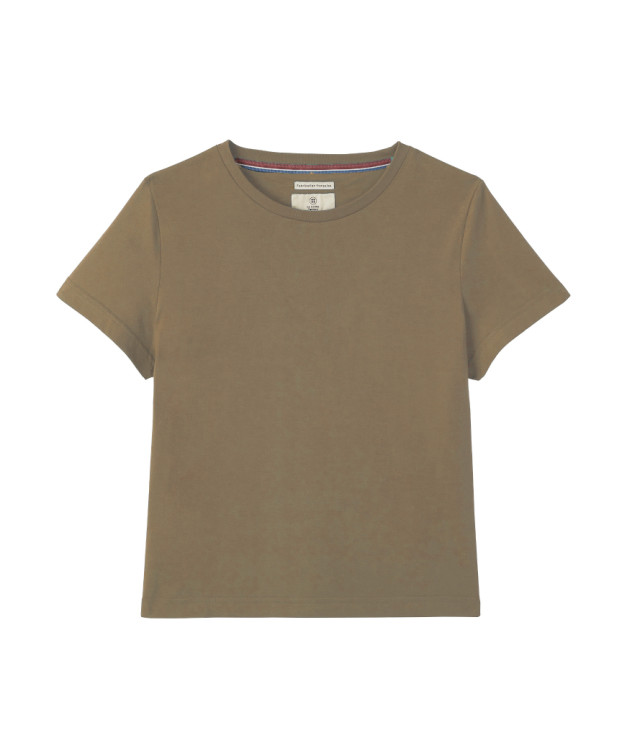 T-shirt Français femme Bio isaure Camel - La Gentle Factory