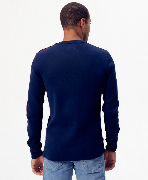Pull coton Homme Made in France et Bio S / Bleu