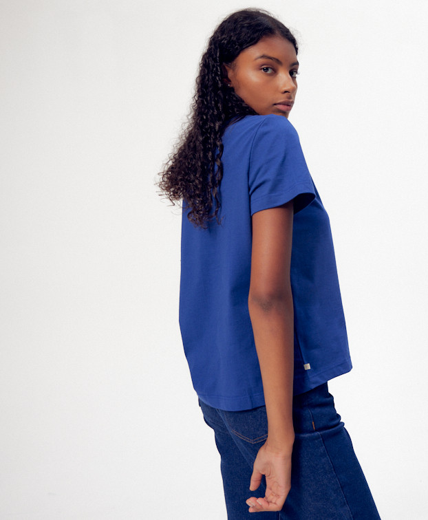 T Shirt Femme Coton Bio Made In France Ida Bordeaux - La Gentle Factory